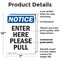 Signmission Enter Here Please Pull OSHA Notice Sign, Plastic, 7in W x 10in L, 2PK OS-2PACK-NS-P-710-V-12072 - alternate 4